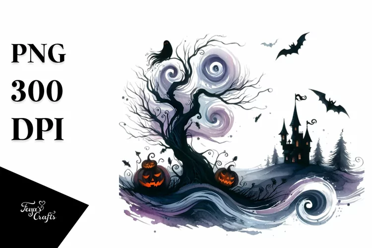 Simple Haloween Wailing Winds | Sublimation | Clipart