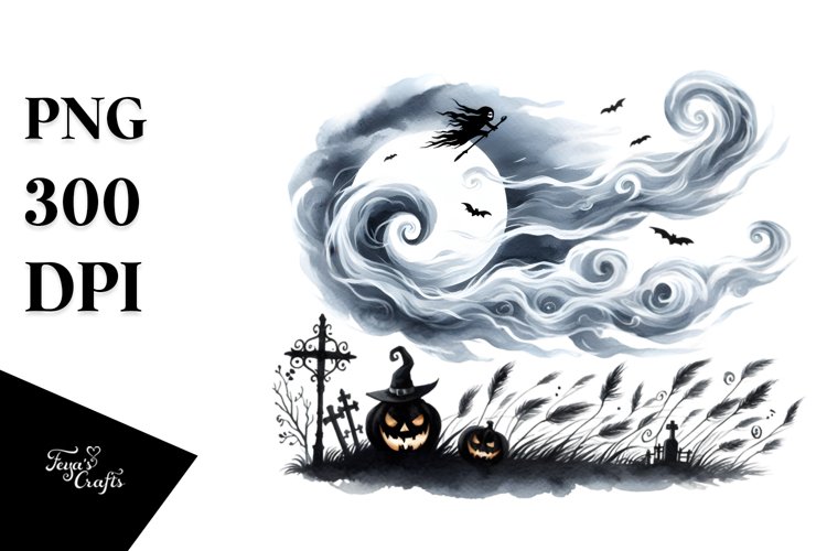 Simple Haloween Wailing Winds | Sublimation | Clipart example image 1