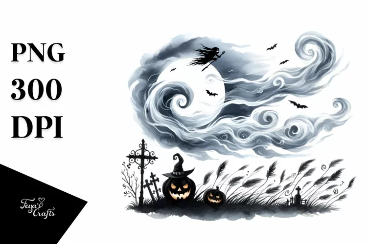 Simple Haloween Wailing Winds | Sublimation | Clipart