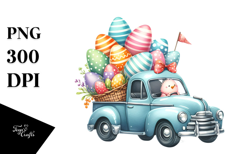 Funny Easter Car, PNG
