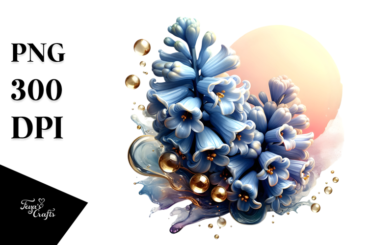 Abstract Golden Hyacinth PNG