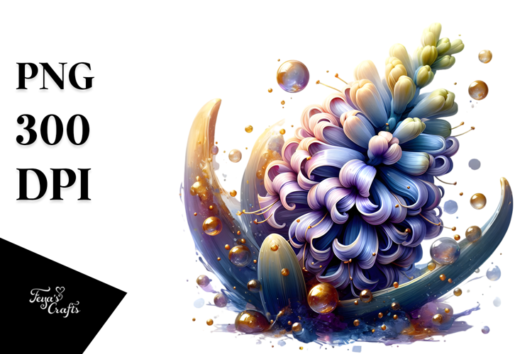 Abstract Golden Hyacinth PNG