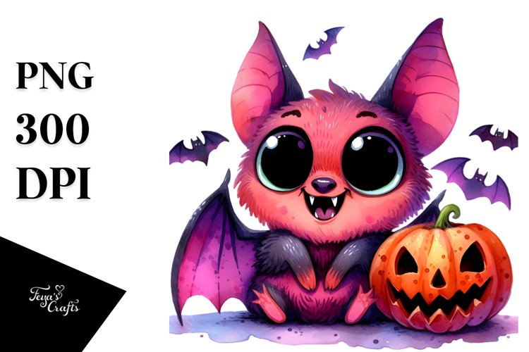 Cute Bat Clipart Image 9