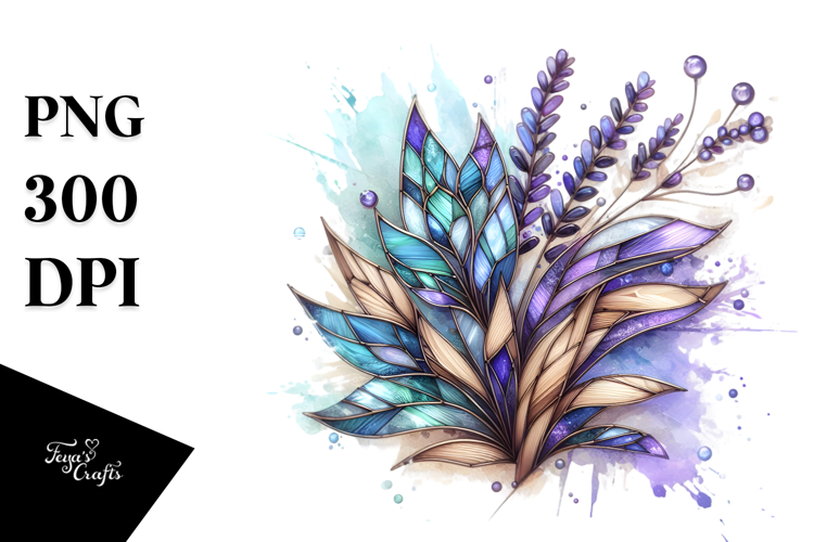 Abstract Wooden Stained Lavender Watercolor Splash
