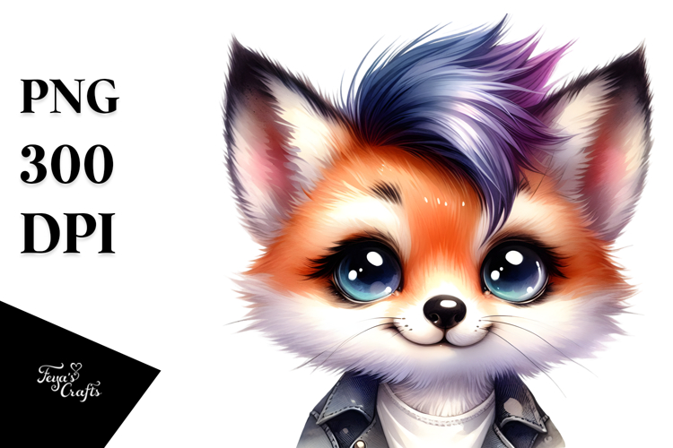 Smiling Baby Fox PNG