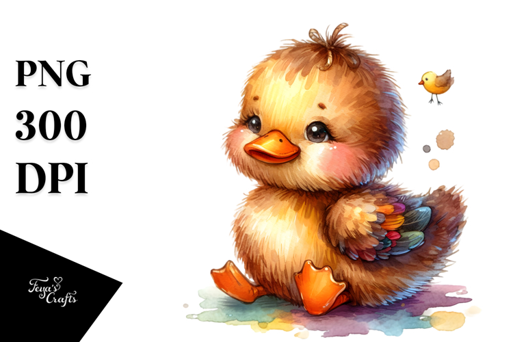 Vibrant Sewed Smiling Cute Duck | Sublimation | Clipart