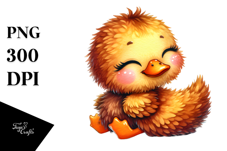 Vibrant Sewed Smiling Cute Duck | Sublimation | Clipart