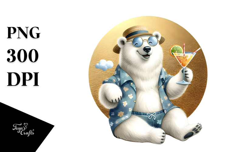 Happy Polar Bear Painting, Transparent PNG