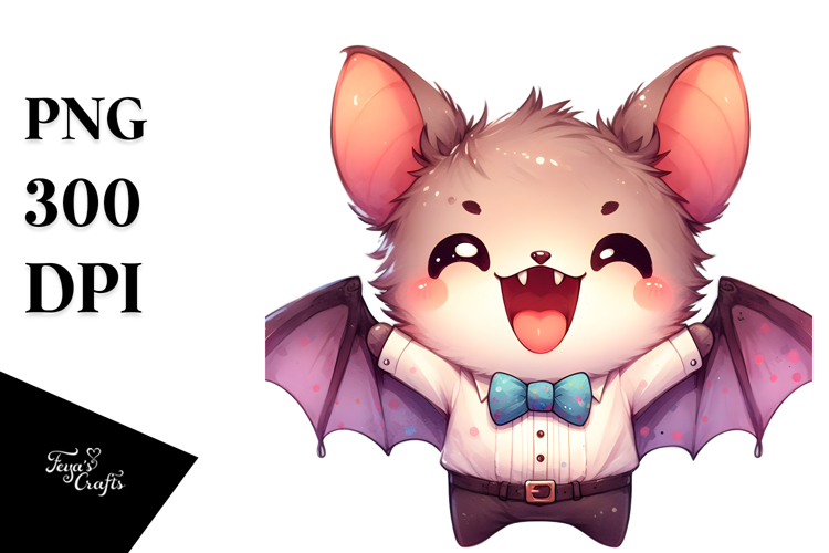 Cute Bat Clipart Image 17