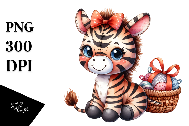 Vibrant Sewed Smiling Cute Zebra | Sublimation | Clipart