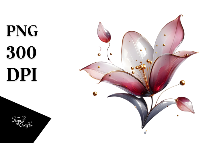Abstract Golden Tulip PNG