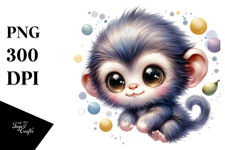 Energic Baby Monkey PNG