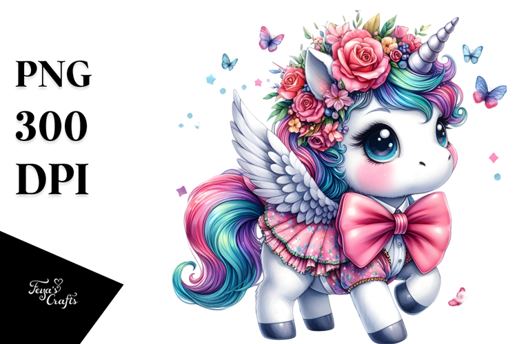 Cute Baby Unicorn PNG