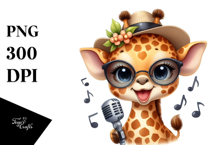 Energic Baby Giraffe PNG