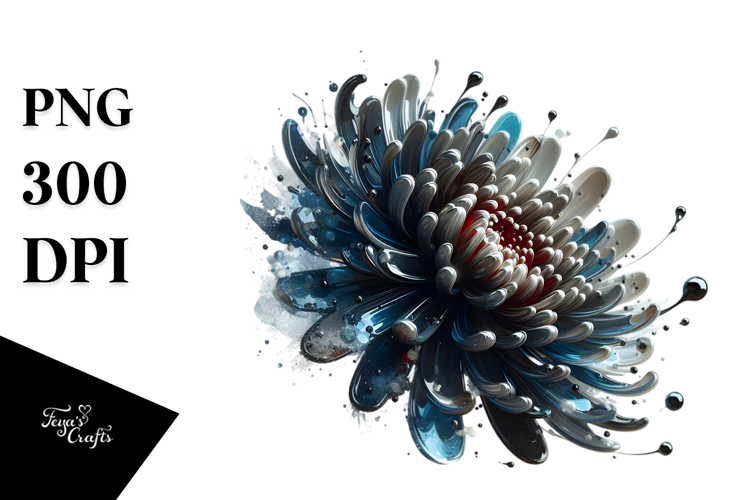 Glossy Chrysanthemum with -like Material, Abstract