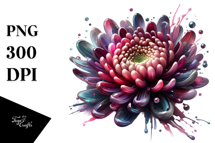 Glossy Chrysanthemum with -like Material, Abstract