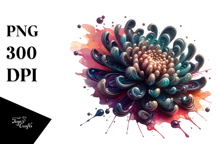 Glossy Chrysanthemum with -like Material, Abstract