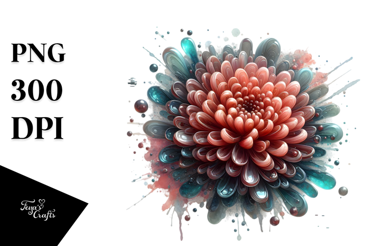 Glossy Chrysanthemum with -like Material, Abstract