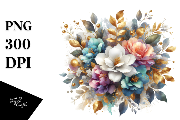 Vibrant Abstract Bouquet with Gardenia