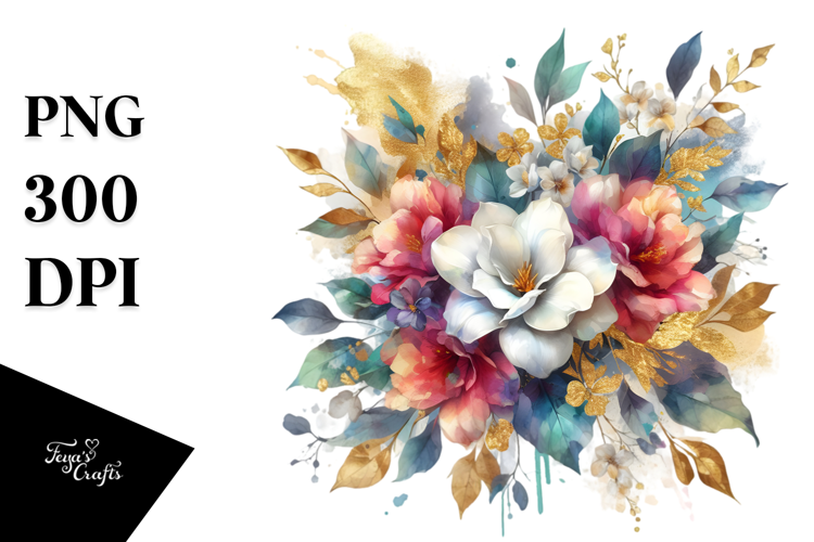 Elegant Bouquet Design with Foil