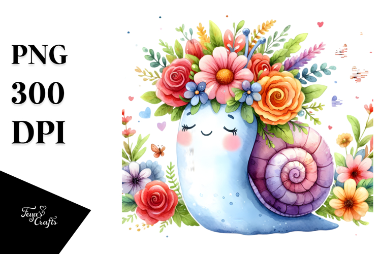 Cute Vibrant Snail Flower Crown