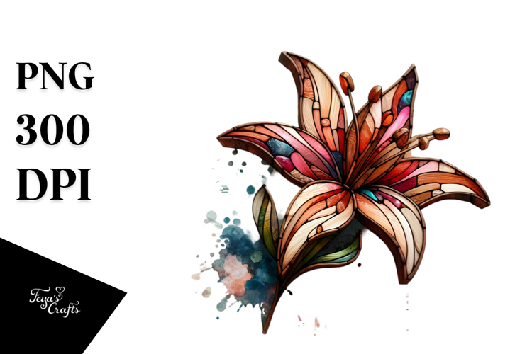 Stained Lily with Candy-like Material, Abstract