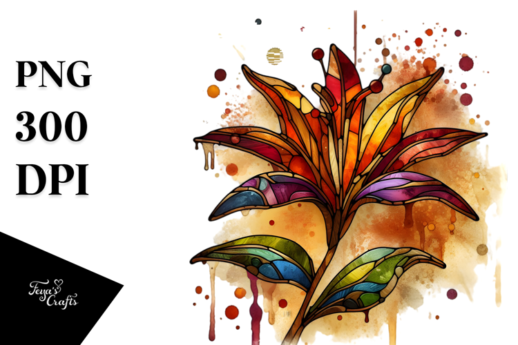 Stained Lily with Candy-like Material, Abstract