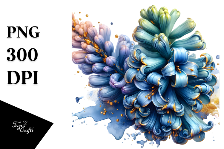 Hyacinth Watercolor Splash Abstract Art