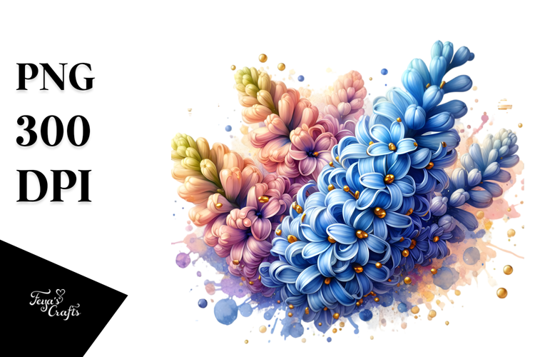 Glossy Hyacinth Watercolor Design