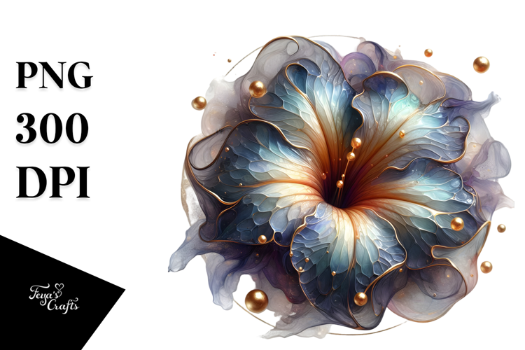 Abstract Golden Petunia PNG