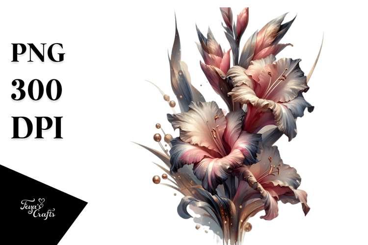 Artistic Gladiolus Watercolor Design