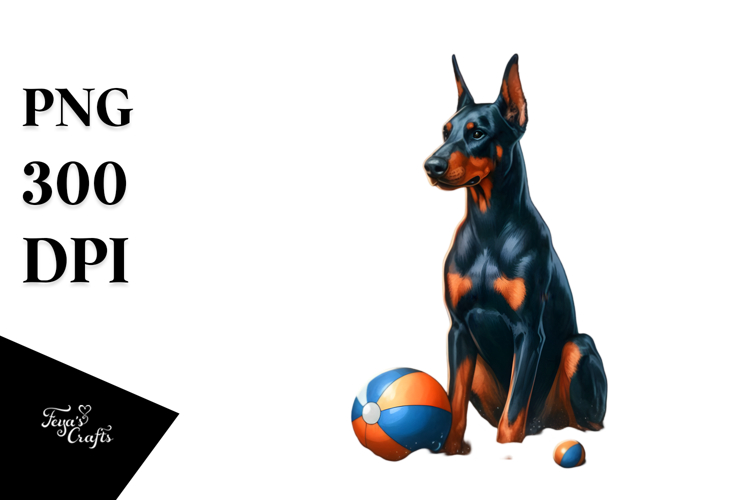 Doberman Pinscher at Sunset | Sublimation | Clipart