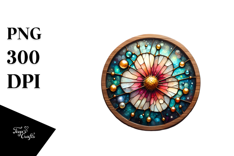 Stained Cosmos with Golden Insertions