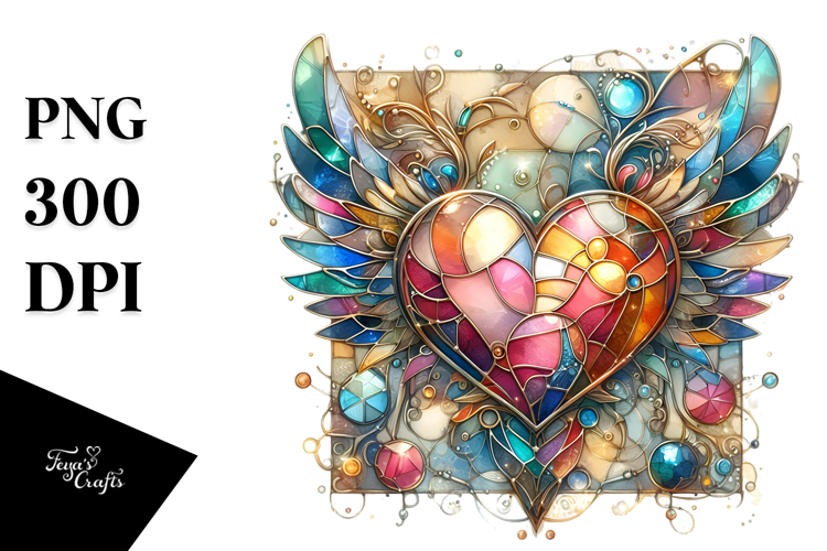 Elemental Fire Heart, White Background PNG