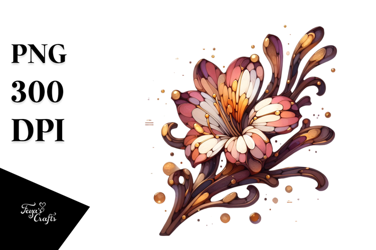 Wooden Floral Splash Design