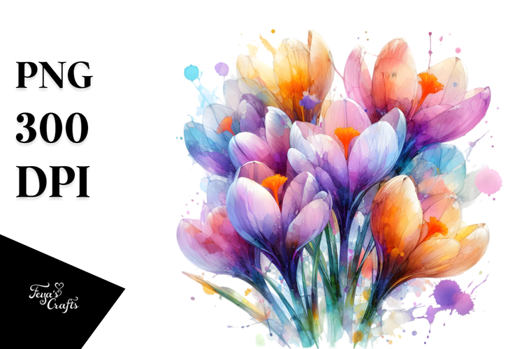 Vibrant Crocus Transparent PNG