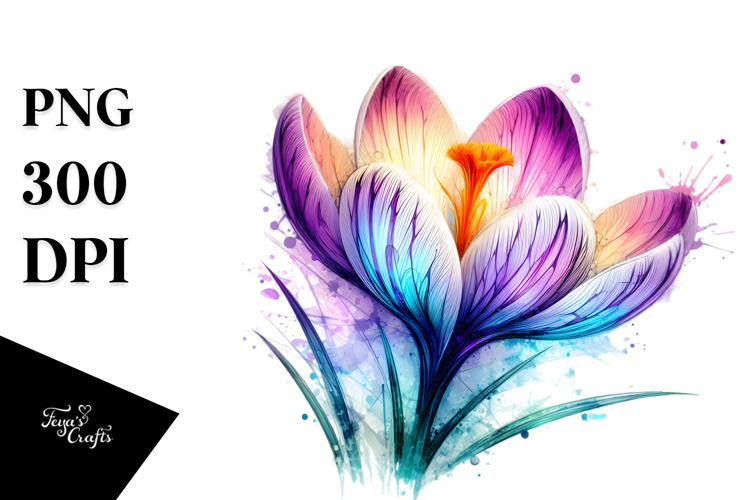 Vibrant Crocus Transparent PNG