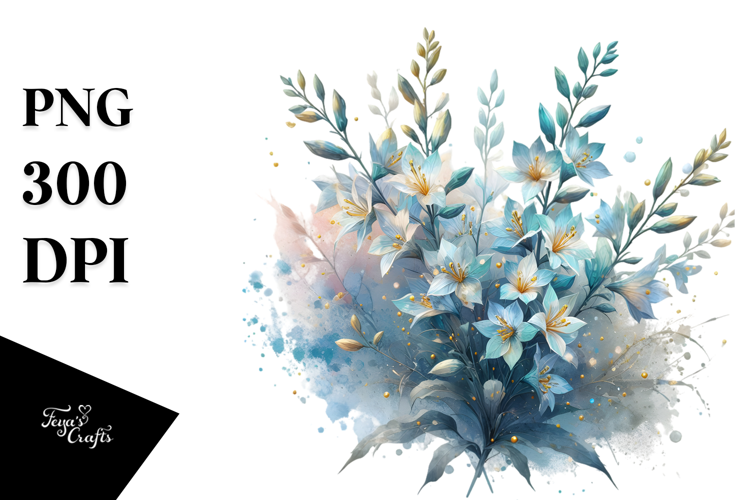 Lobelia with Golden Insertions, PNG