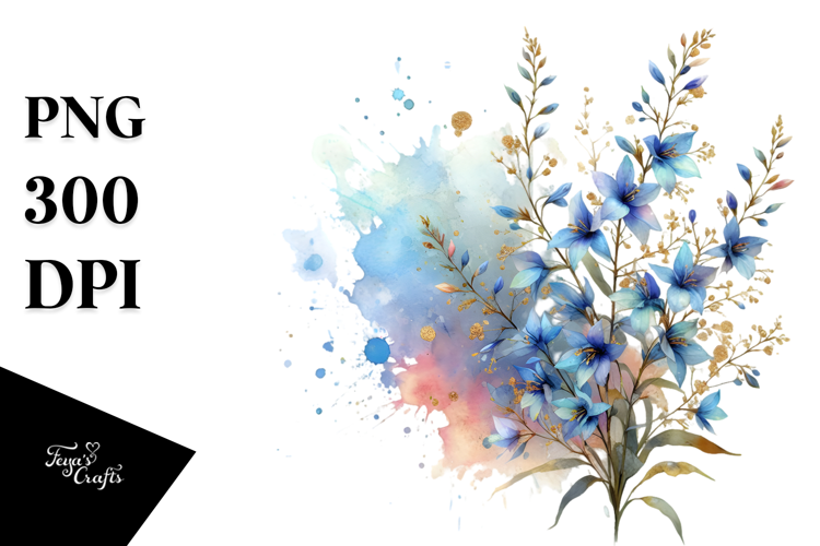 Lobelia with Golden Insertions, PNG
