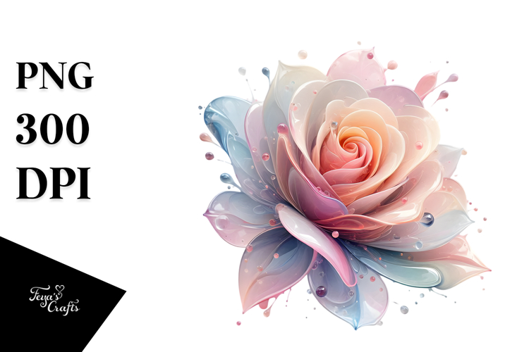 Abstract Rose Made of PNG