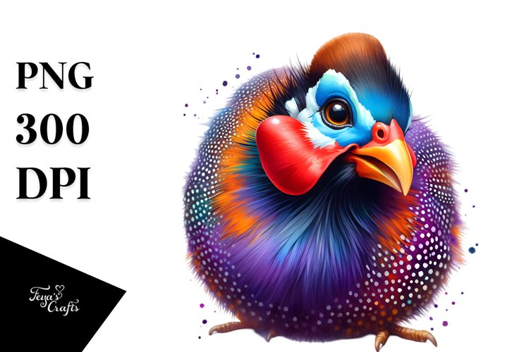 Vibrant Guineafowl Clipart