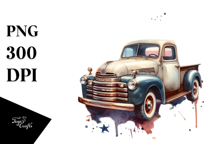 Vintage Truck Clipart Image 11