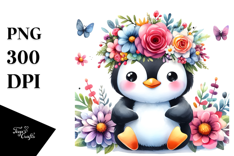 Cute Cartoon Penguin Clipart