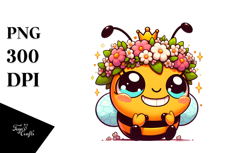 Flower With Bee Clipart Image 20