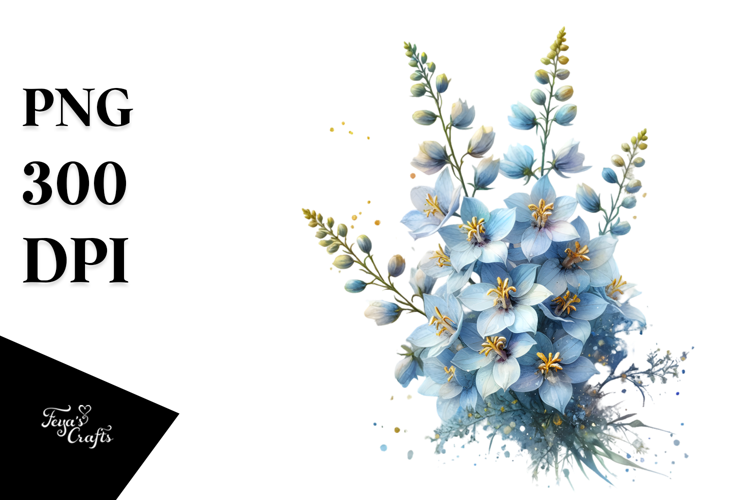 Lobelia with Golden Insertions, PNG