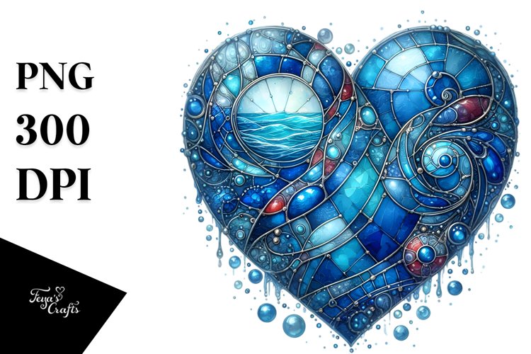 Blue Heart Clipart Image 3