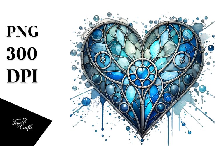 Blue Heart Clipart Image 2