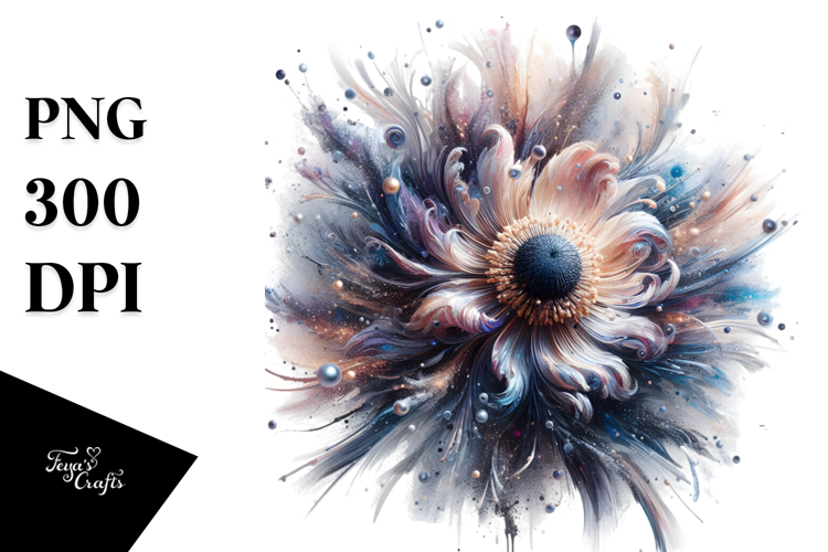 Abstract Shiny Anemone Splash | Clipart