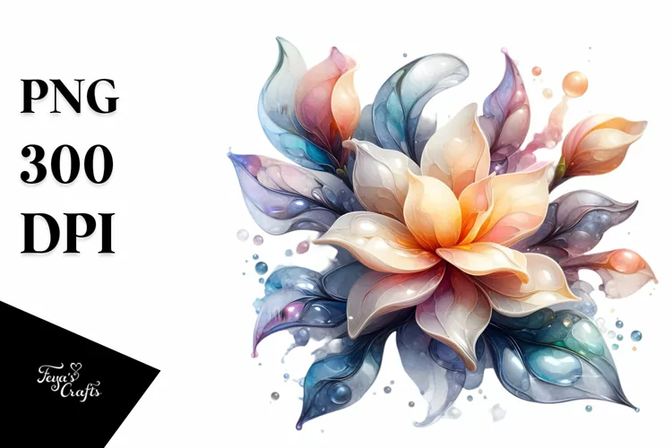 Abstract Watercolor Gardenia