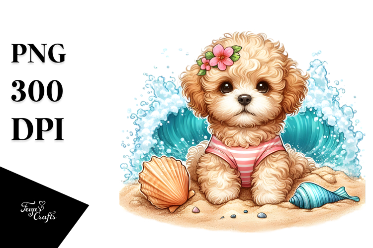 Watercolor Beach Clipart Image 5